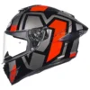 K5R SHIELD BLACK SILVER RED GLOSSY