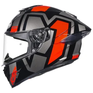 K5R SHIELD BLACK SILVER RED GLOSSY