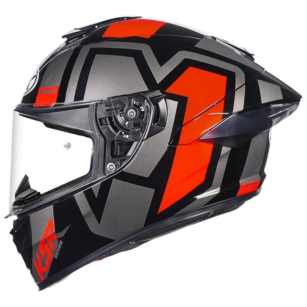 K5R SHIELD BLACK SILVER RED GLOSSY